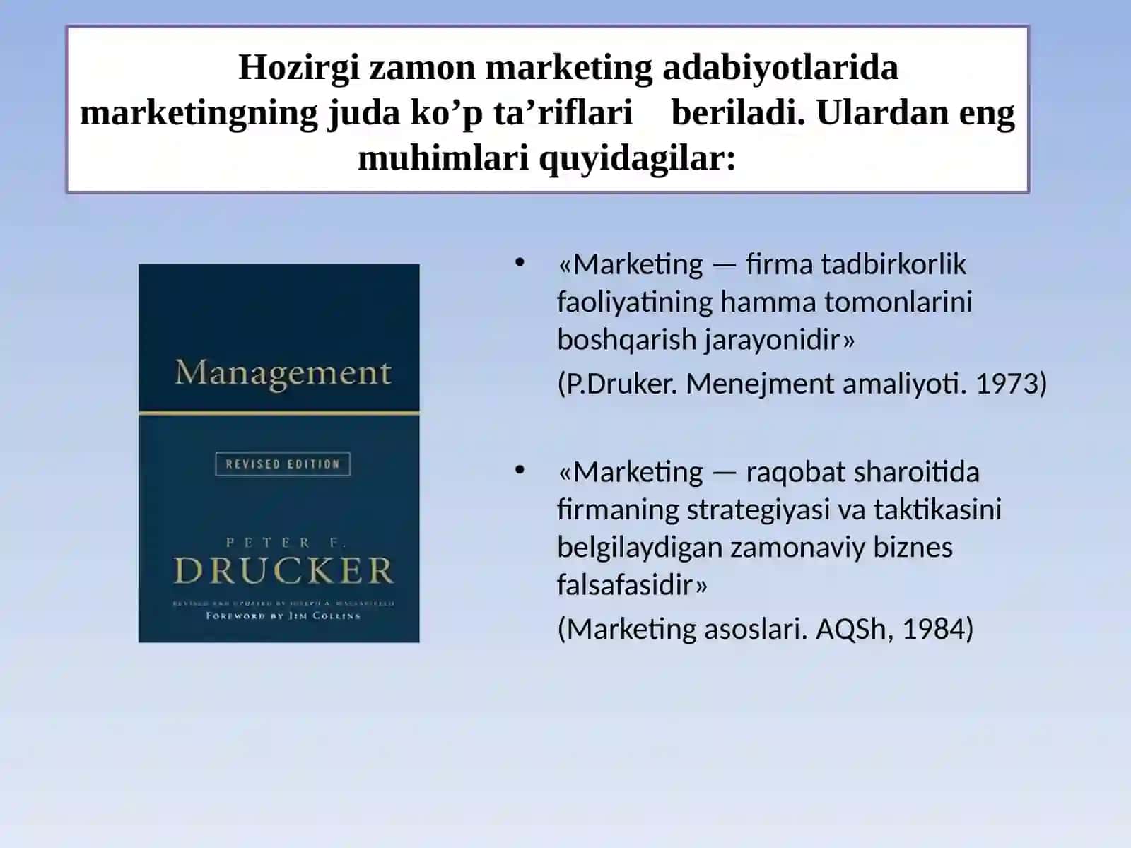 Marketingning mohiyati va uning rivojlanishining asosiy bosqichlari 4