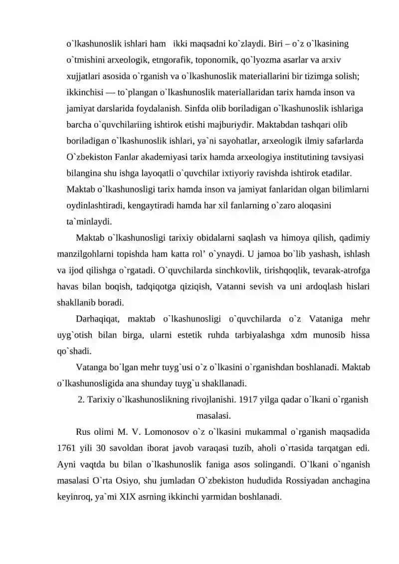 Tarixiy o’lkashunoslikning turlari va rivojlanish bosqichlari 4