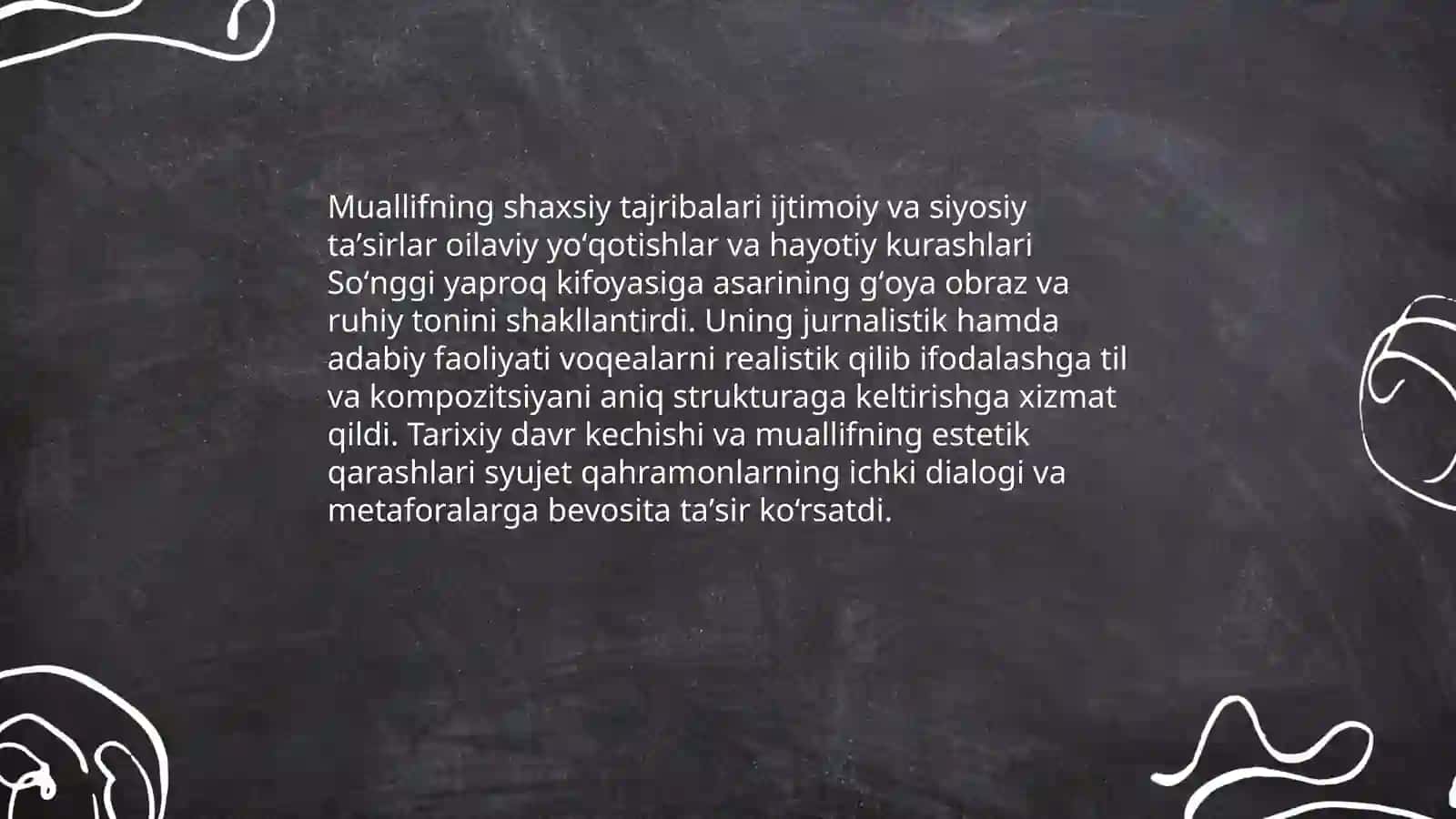 Soʻnggi yaproq kifoyasiga 4