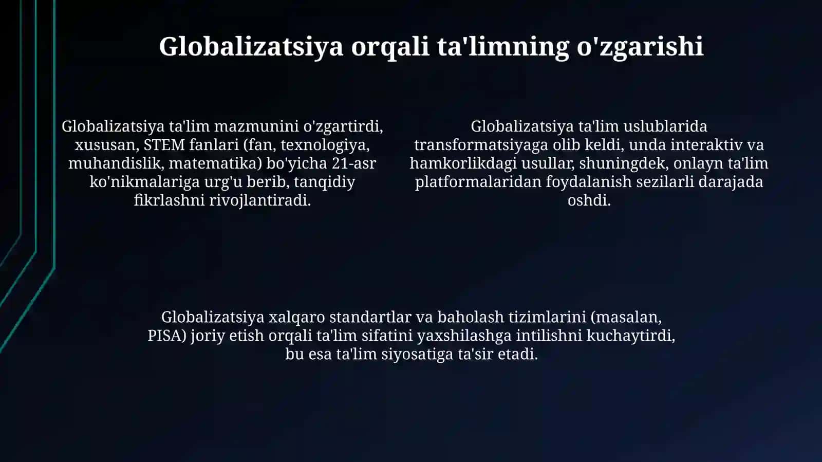 Tarbiyaning globallashuv jarayonlardagi vazifasi 4