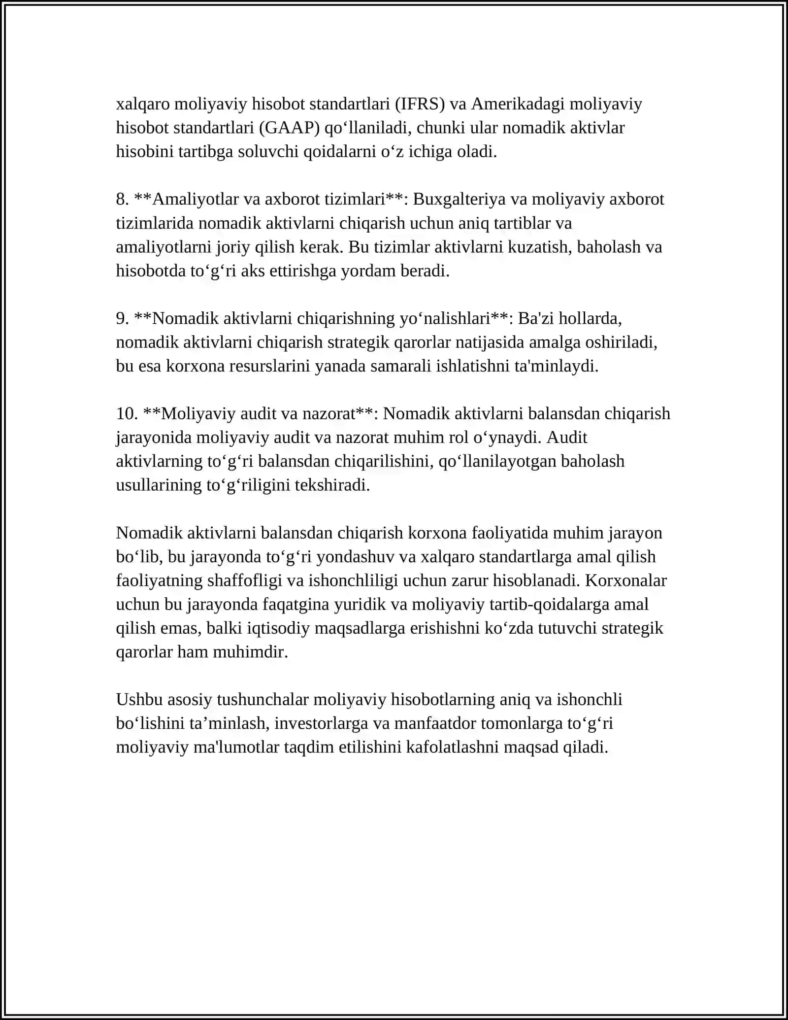 NOMADIV AKTIVLARDAN FOYDALISHNI TOXTATISH VA BALANISDAN CHIQISH HISOBI 4