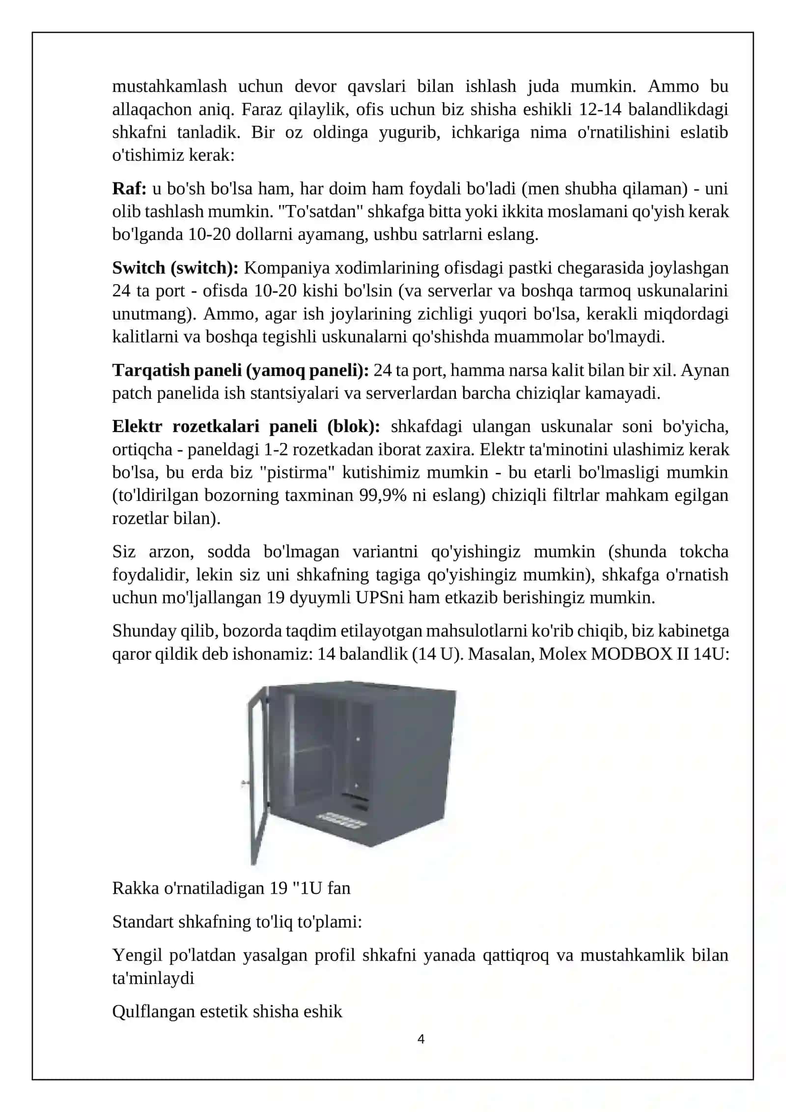 IT korxonaning tarmoq tizimini loyihalash 4