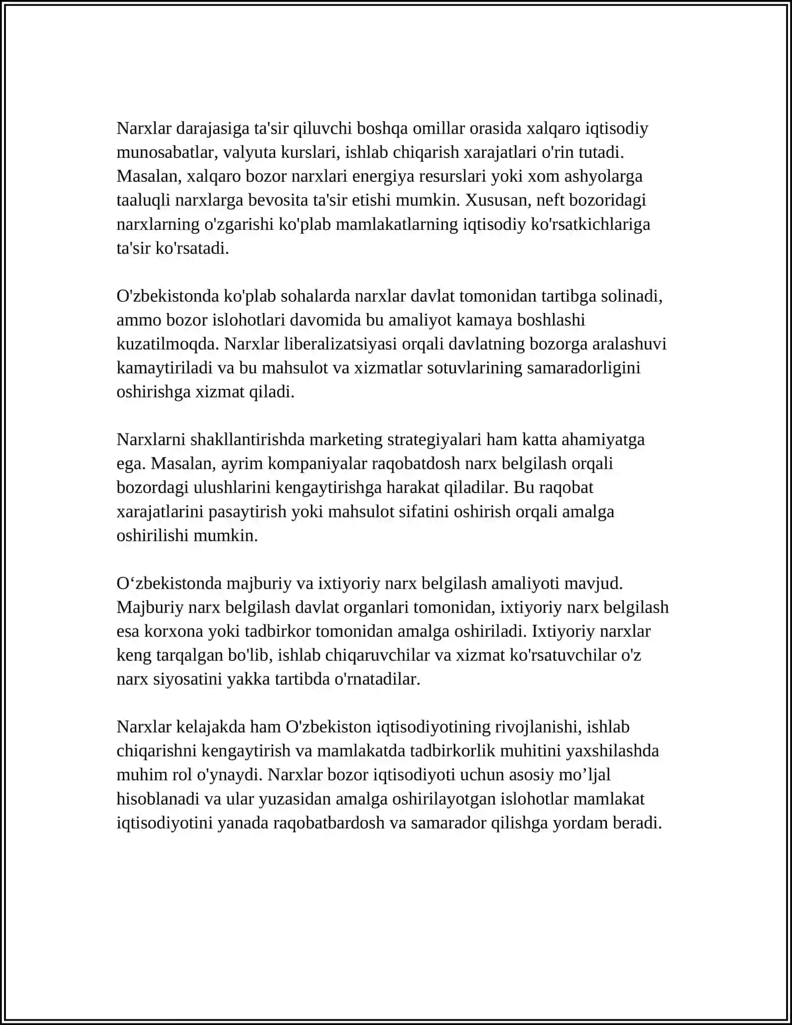 NARXNING MAZMUNI VA UNGA TA'SIR ETIVCHI OMILLAR 4