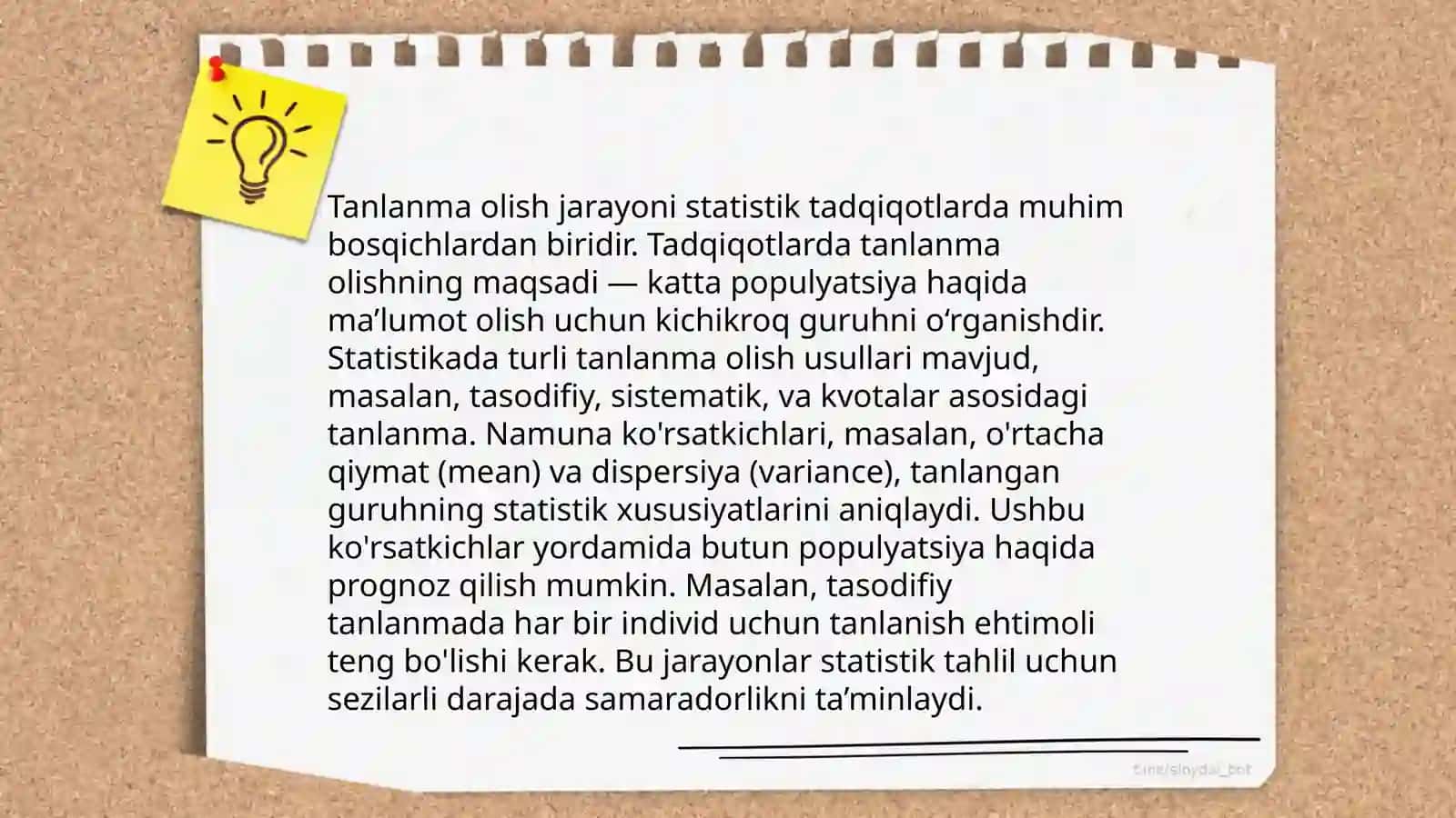 Statistika ma'lumotlarini toplash nazaryasi va amalyoti 4