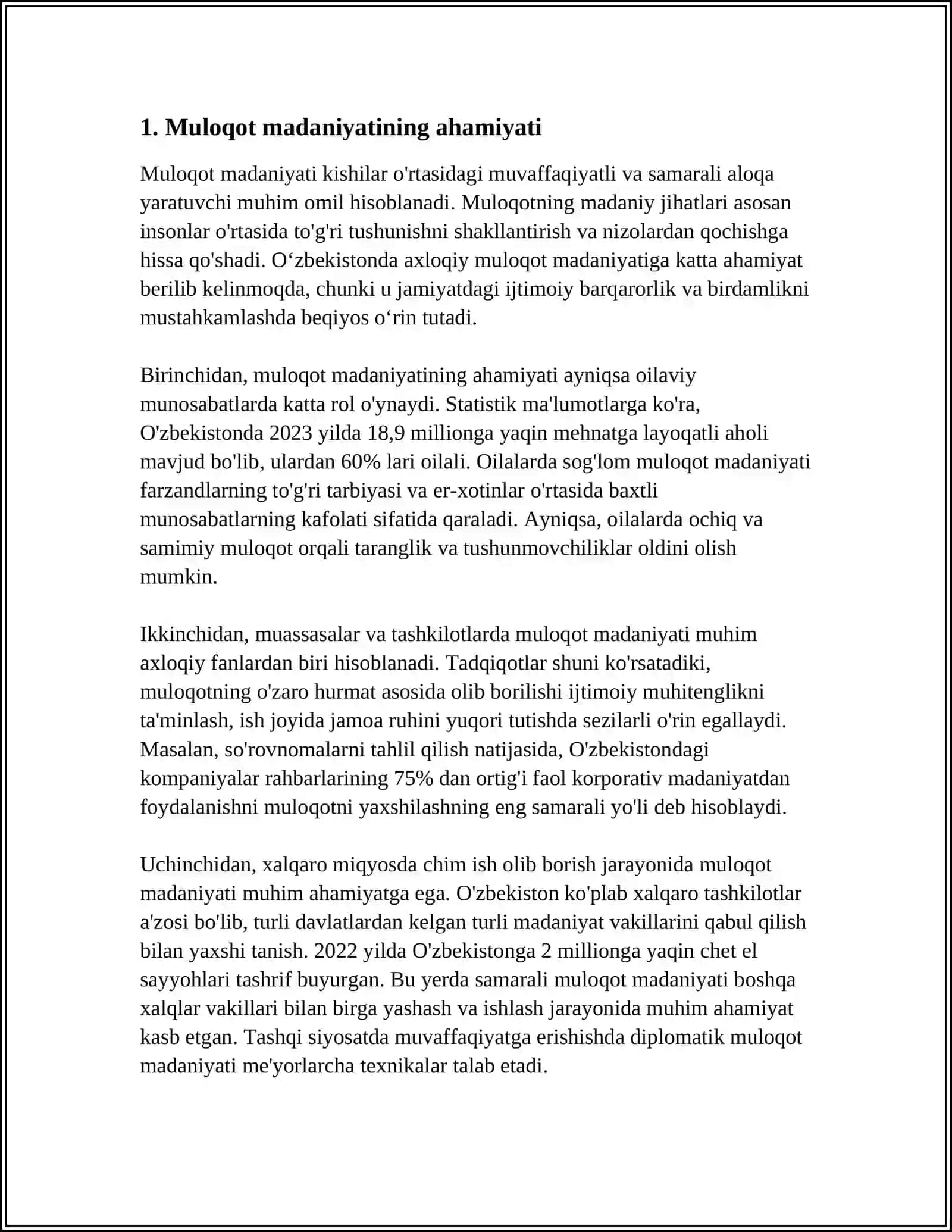 O‘QUV FAOLIYATIDA MULOQOT MADANIYATINI SHAKLLANTIRISH 4