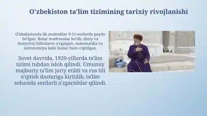 O'zbekiston milliy tarbiya kansepsiyasi va uning jahon tajribasi bilan uygunligi 4
