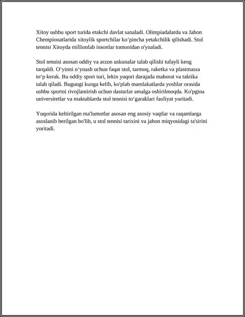STOL TENNSI 4