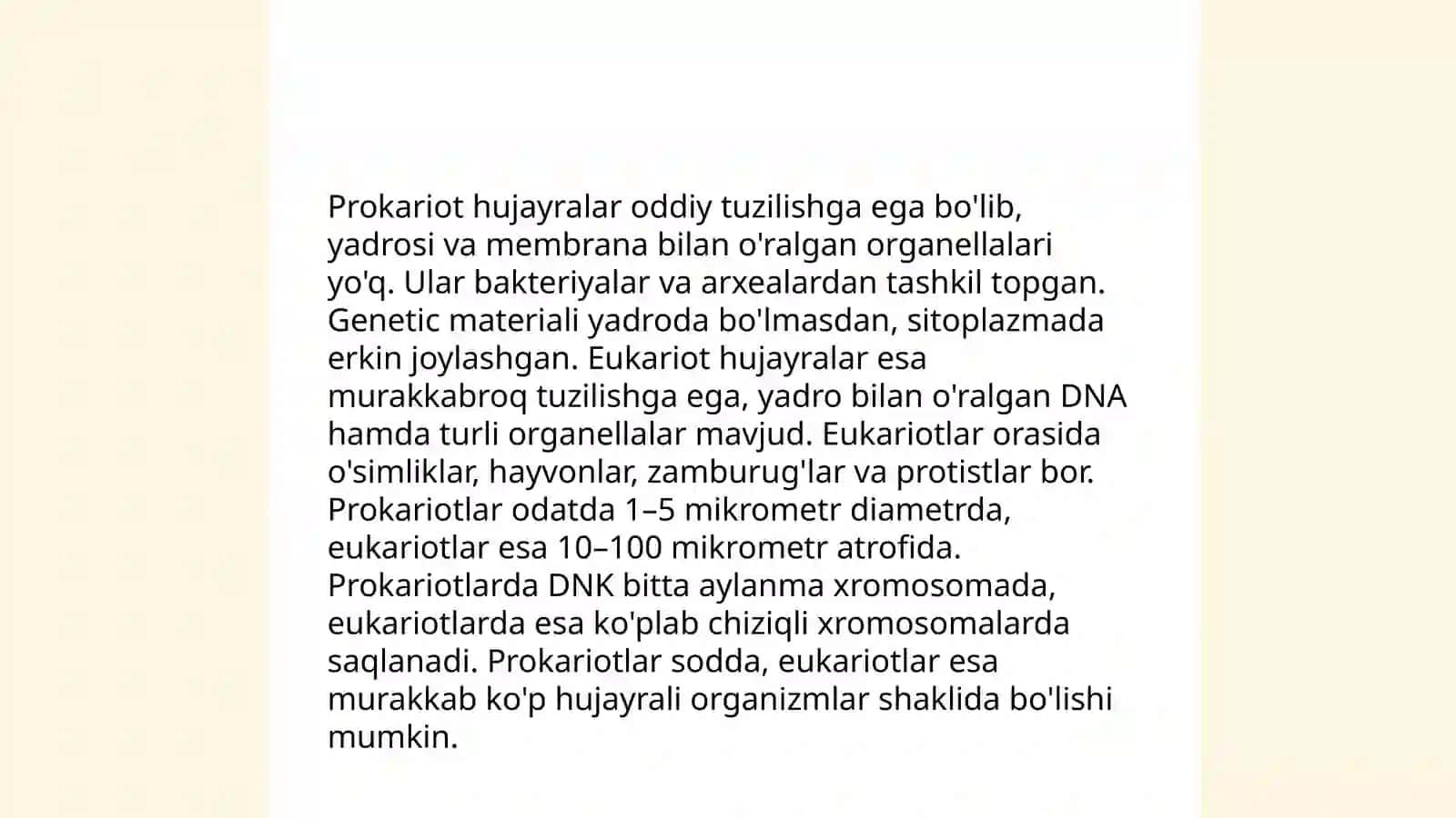 Prokariot va eukariot hujayralar 4