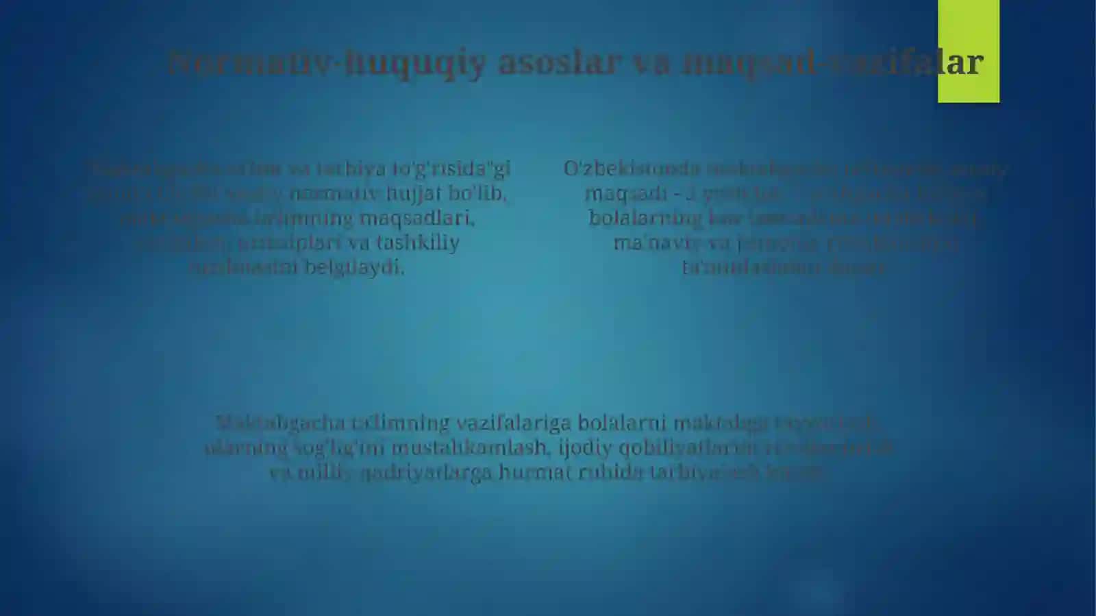 Oʻzbekistonda maktabgacha taʼlim tizimi: Tarix va rivojlanish bosqichlari 4