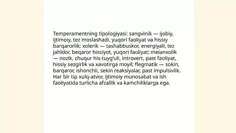 Temperament va xarakter: tushunchalar va farqlari 4