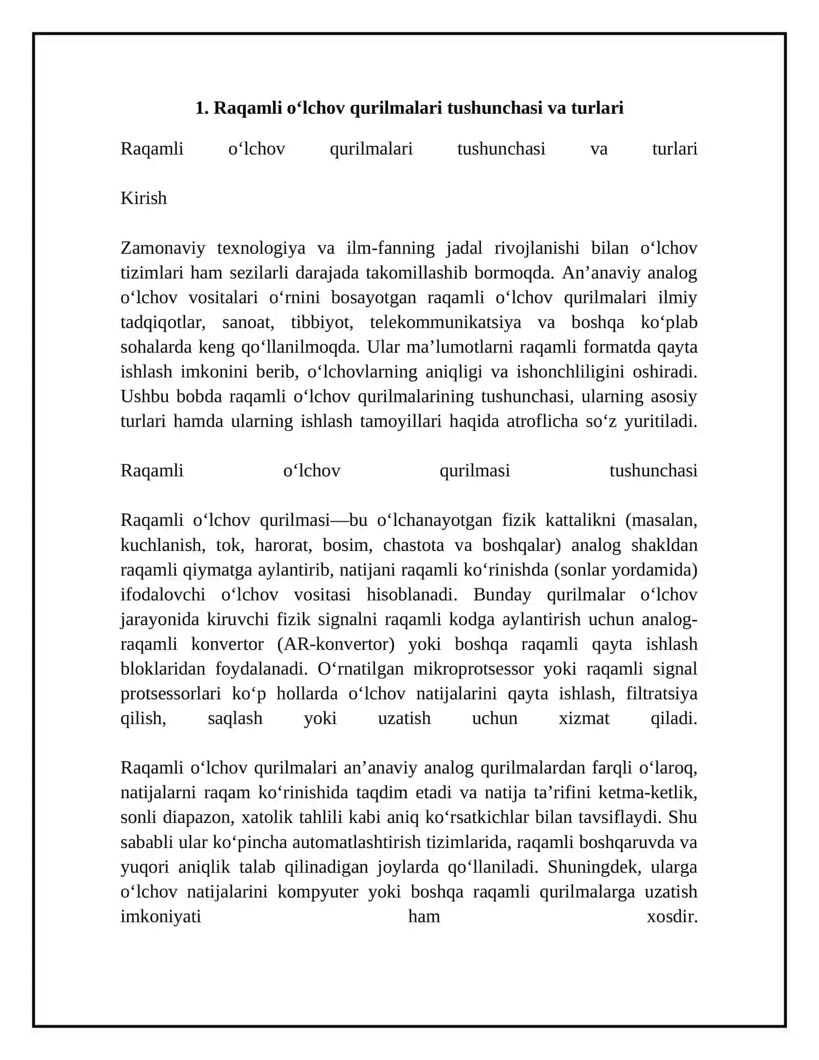 Raqamli oʻlchov qurilmalarining afzallik va kamchiliklari 4