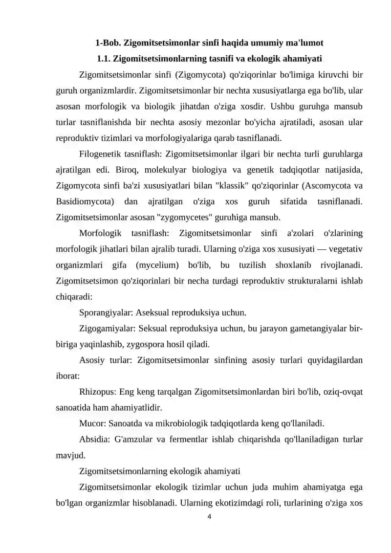 Zigomitsetsimonlar sinfi 4