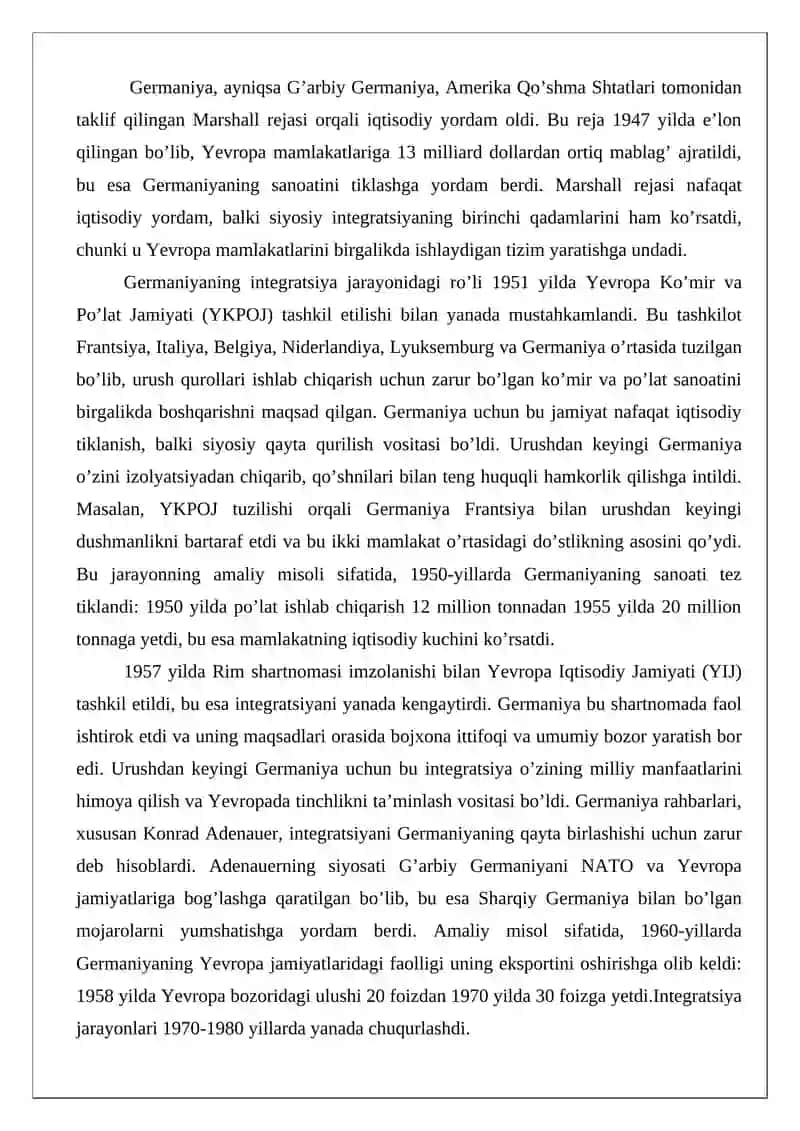 XXI asr boshlarida Germaniyaning Yevropa Ittifoqi siyosatidagi yetakchiligi 4