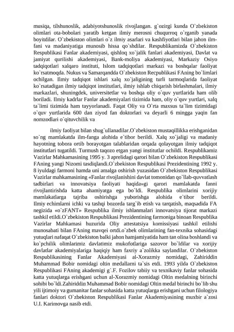 O`zbekistonning iqtisodiy,ma’naviy va madaniy taraqqiyoti 4