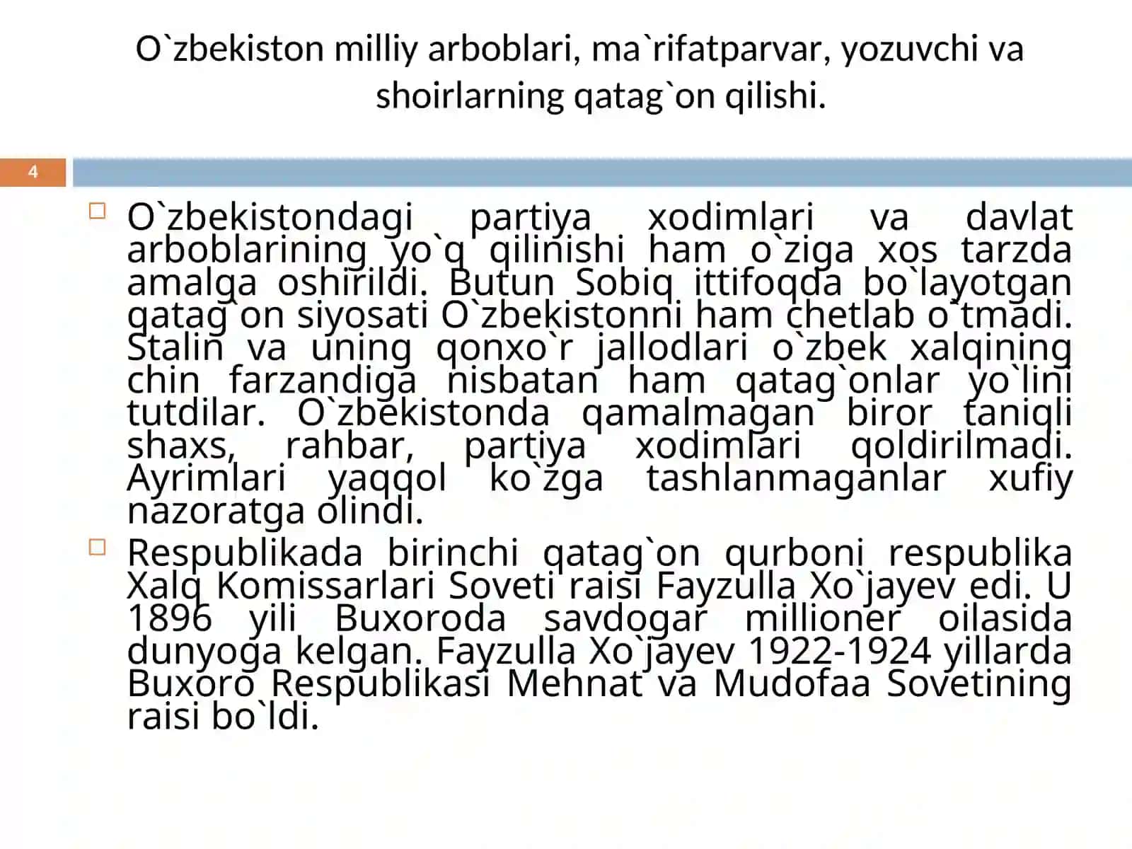 Mustabid tuzum davri o’zbek ziyolilari asarlarida milliy-ma’naviy  tarbiya masalalari 4
