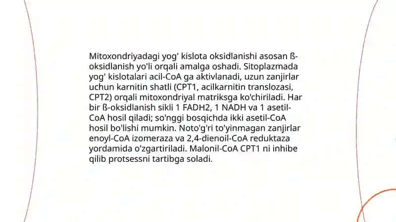 Yog' kislotalarini oksidlanishi ahamiyati, buzilishlari 4