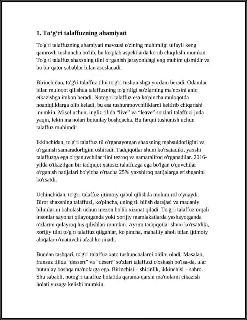 TOVUSHLARNING TOʻGʻRI TALAFFUZ YUZASIDAN OLIB BORILADIGAN ISHLAR MAZMUNI 4