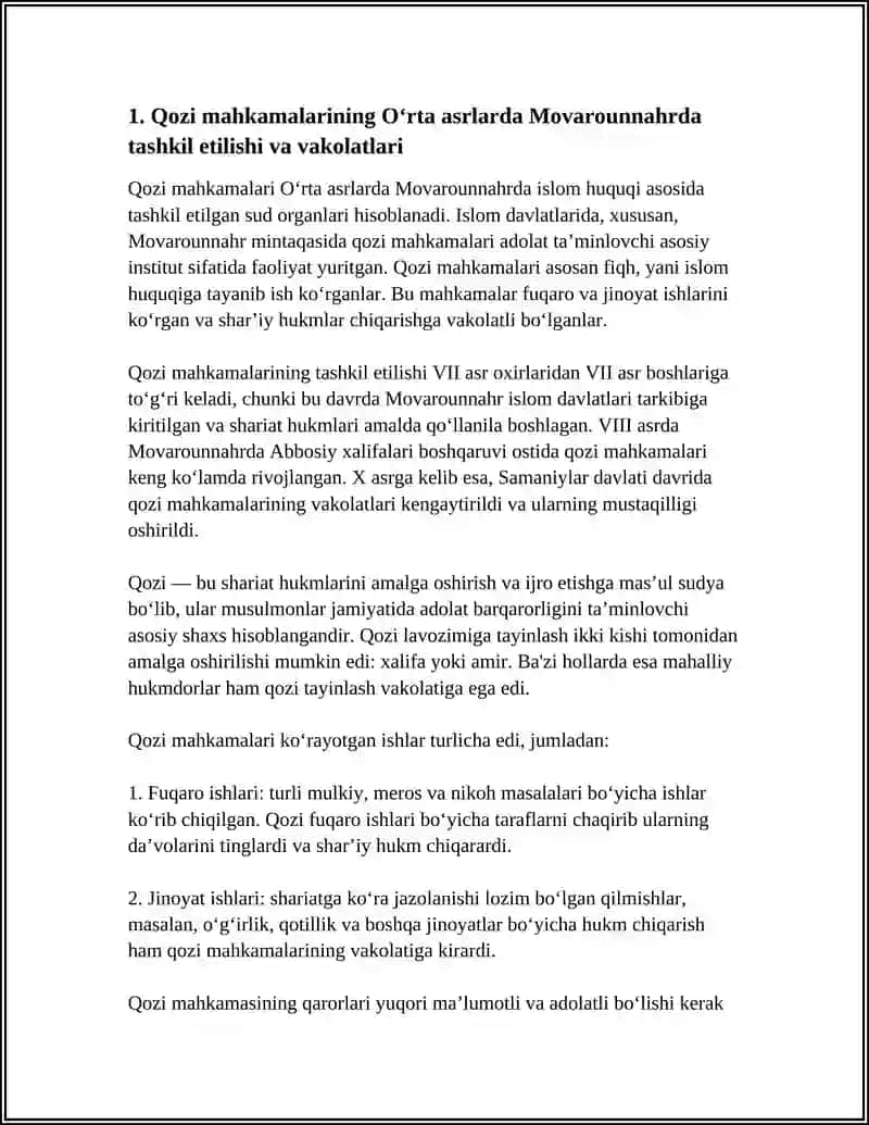Qozi Mahkamalarining Isloq huquqini ta'minlashdagi o'rni 4