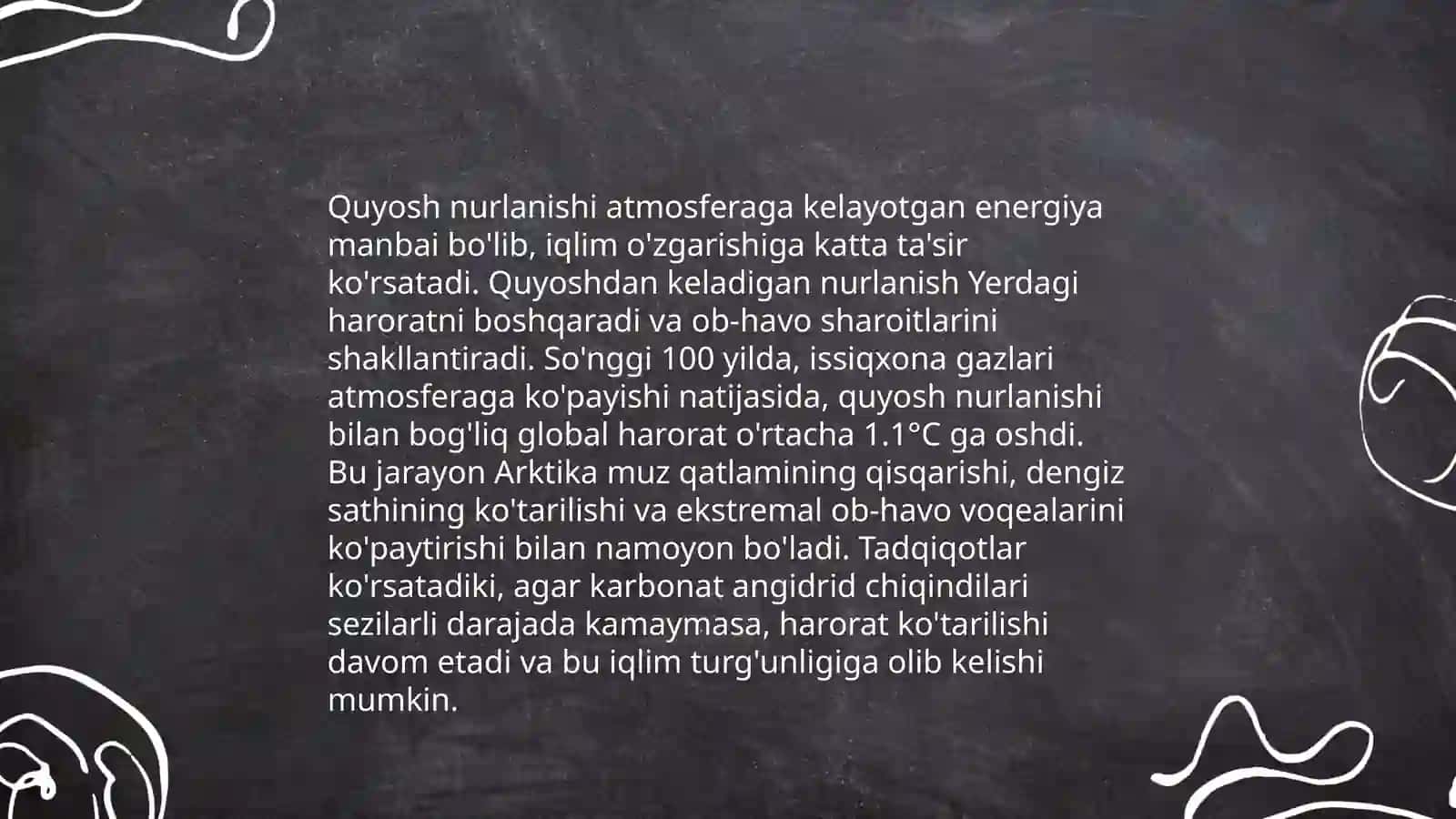 Quyosh energiyasining atmosfera va yer sirtidagi o'zgarishlar 4