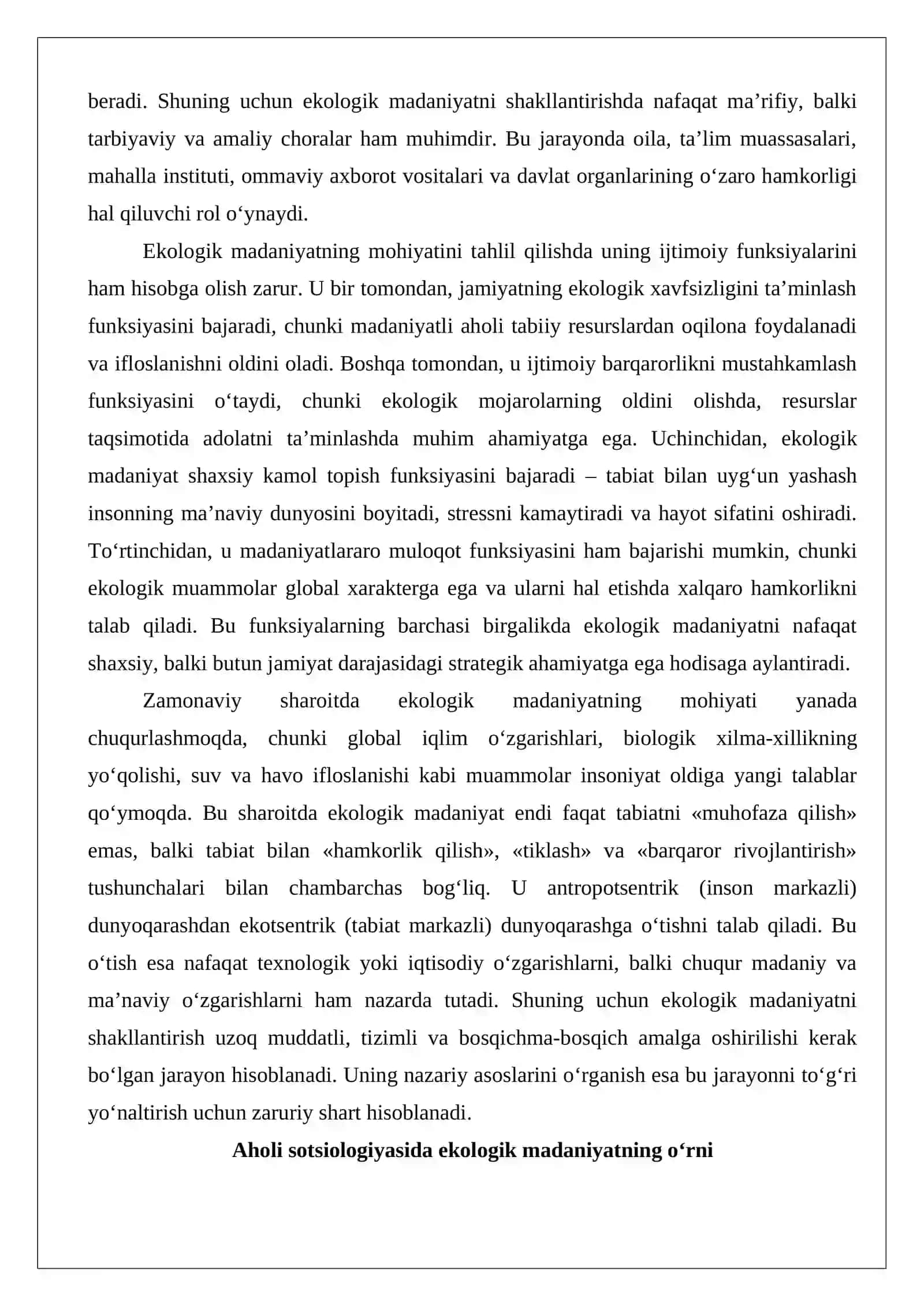 Aholi o‘rtasida ekologik madaniyatni shakllantirish. 4