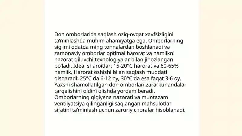 Don massasini saqlash usullari 4