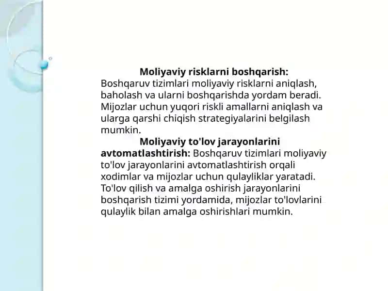 Moliyaviy savodxonlik boshqaruv sistemlari 4
