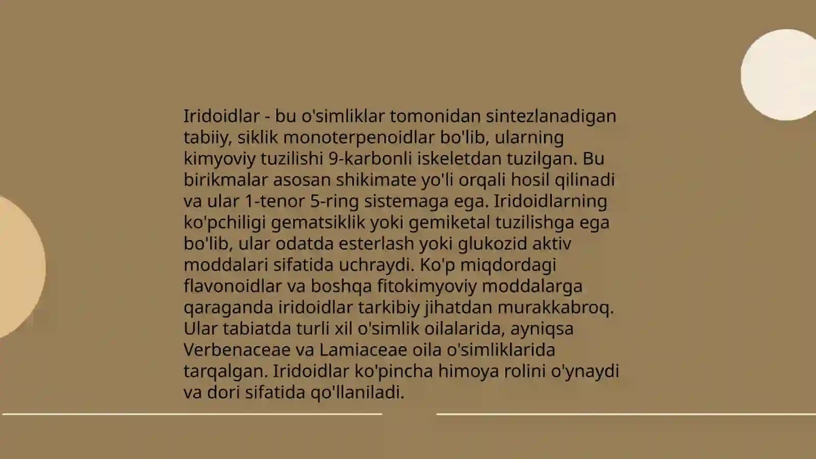 Iridoidlarning zamonaviy tasnifi 4