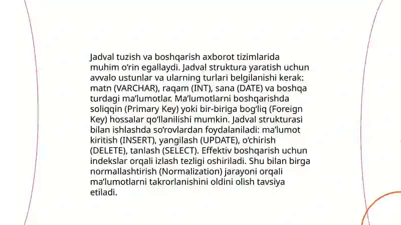 MS Accessda ma'lumotlarni berilgan shablon bo'yicha izlash va ishlash 4