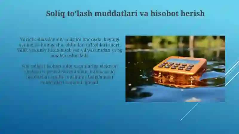 Suvresurslaridan foydalanganlik uchun soliq 4