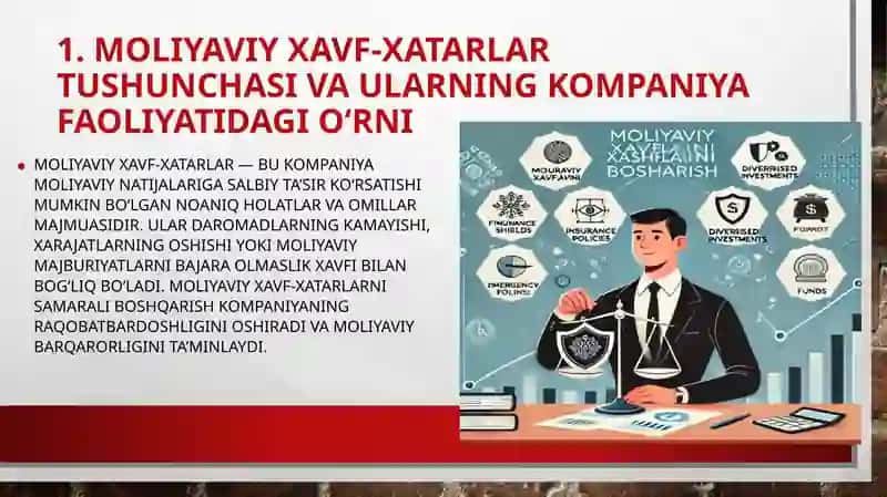 Moliyaviy xavf-xatarlarni aniqlash, baholash va boshqarish strategiyalari 4