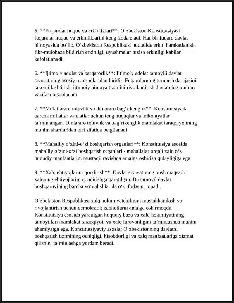 O‘ZBEKISTON RESPUBLIKASIDAGI XALQ HOKIMYATCHILIGINING ASOSLARI 4