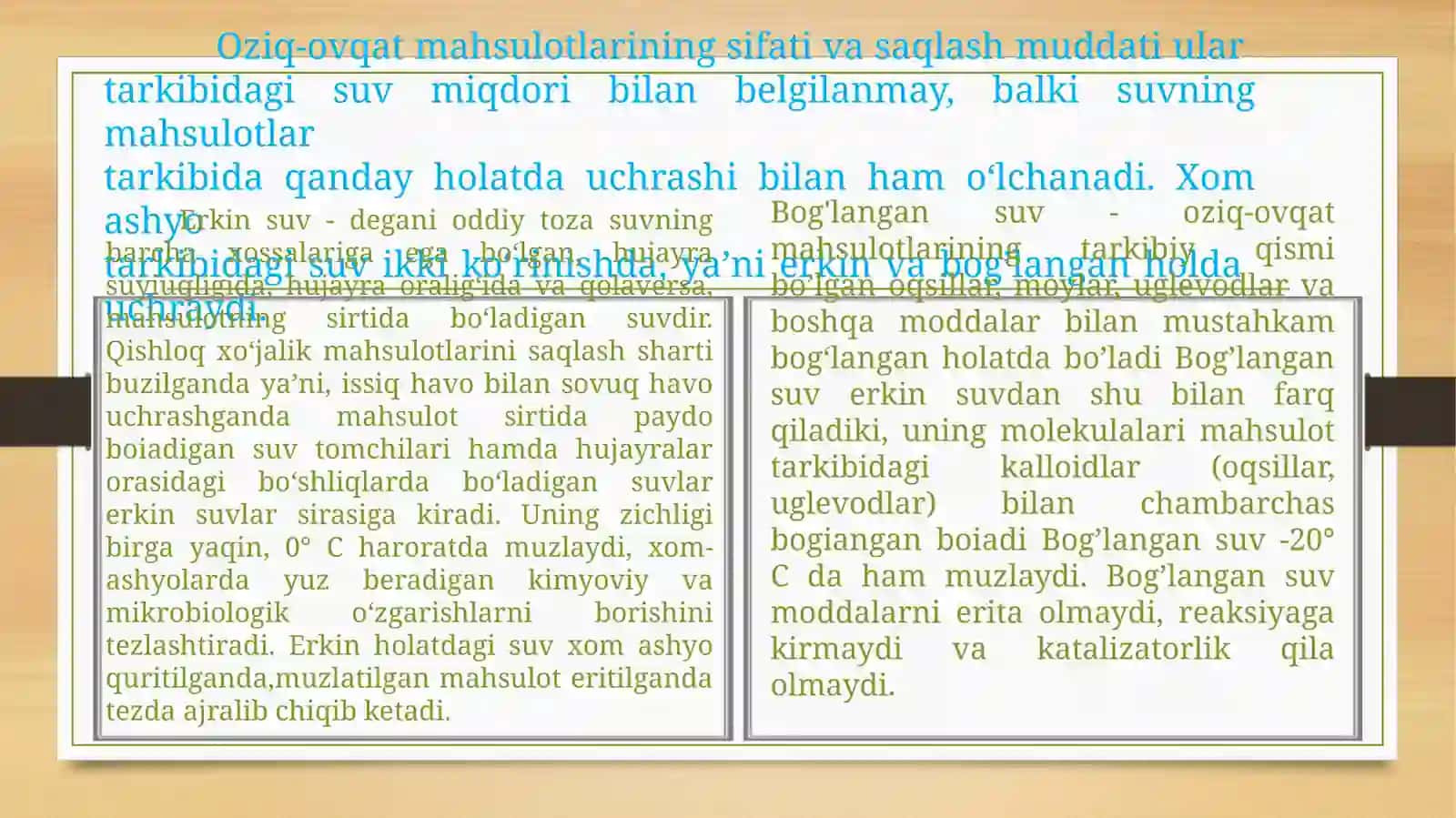 OZIQ-OVQAT MAXSULOTLARINING KIMYOVIY TARKIBI 4