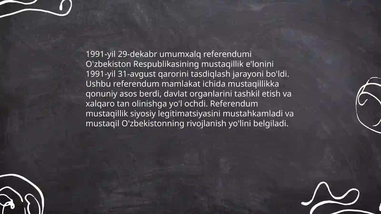 Mustaqil O'zbekiston Respublikasining e'lon qilinishi va uning tarixiy ahamiyati 4