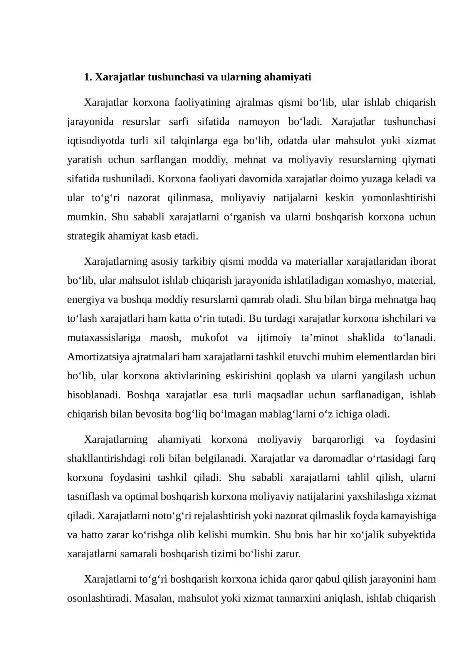 Xarajatlarni tasniflash va moliyaviy natijalarga ta’siri 4