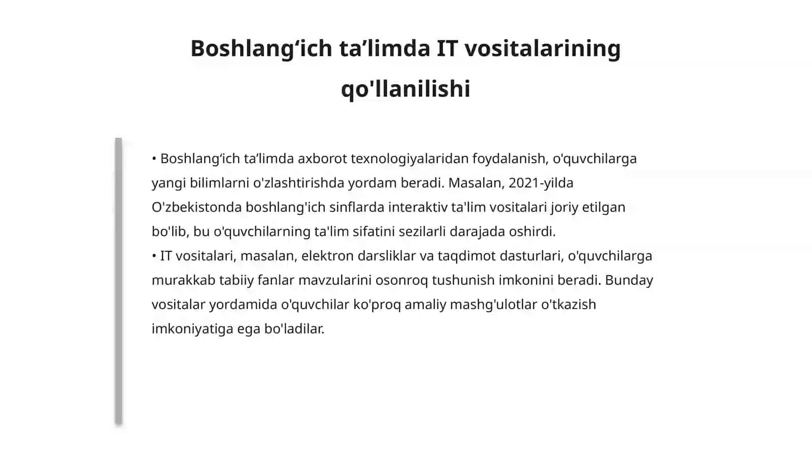 Boshlangʻich taʼlimda axborot texnologiyalaridan foydalanish 4