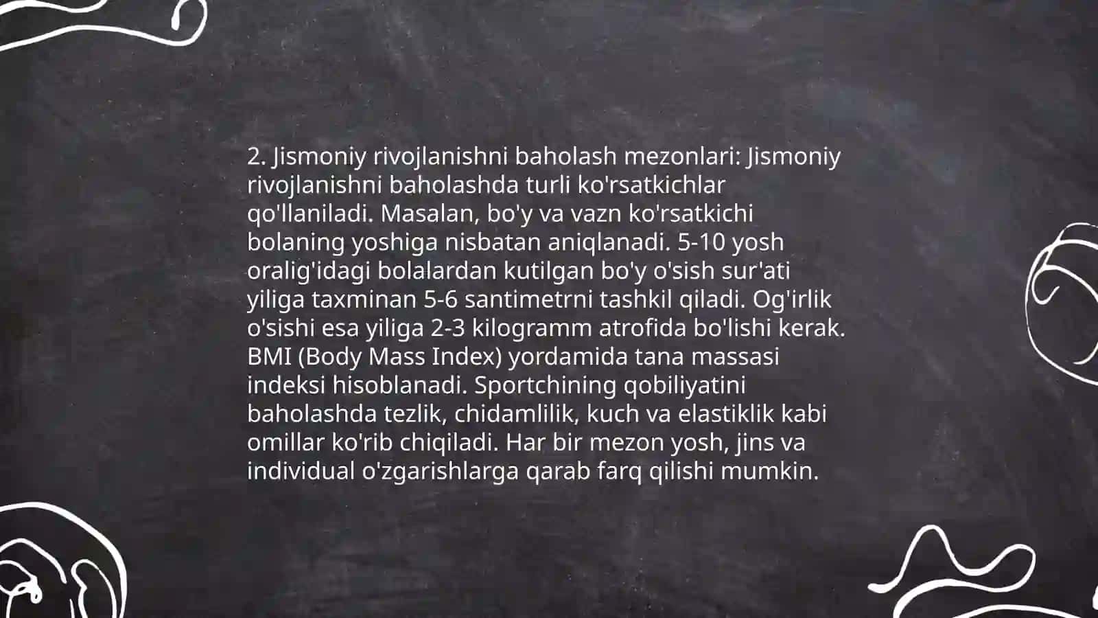Bolalar va o’smirlarni salomatlik xolati va jismoniy rivojlanishini tekshirish usullari 4