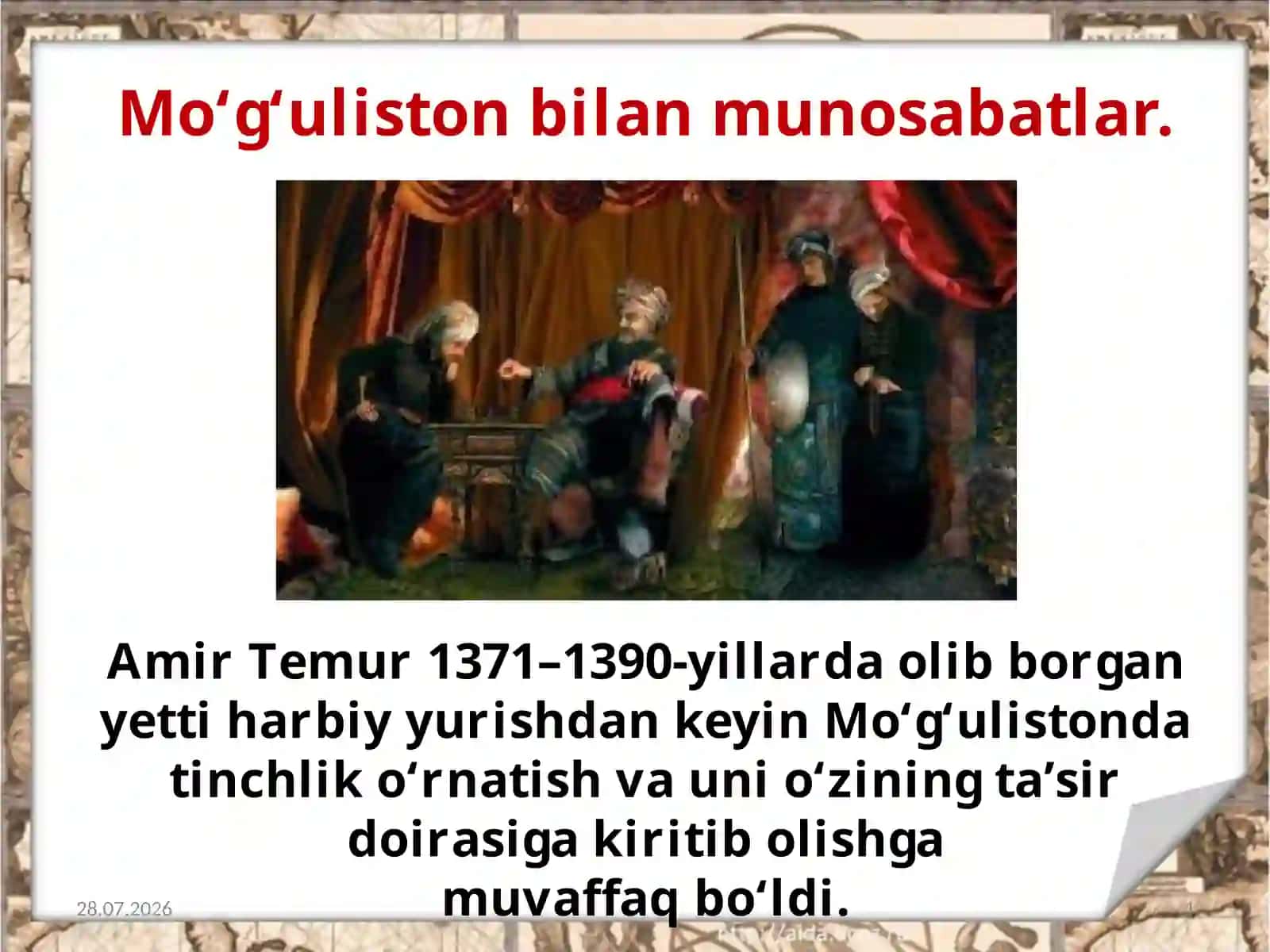 Amir Temurning tashqi siyosati 4