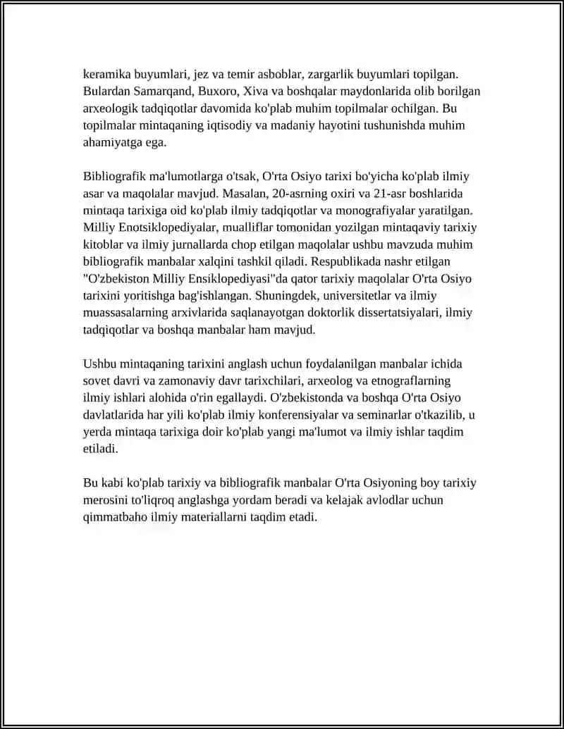 O'RTA OSIYO BIBLIOGRAFIYASI 4