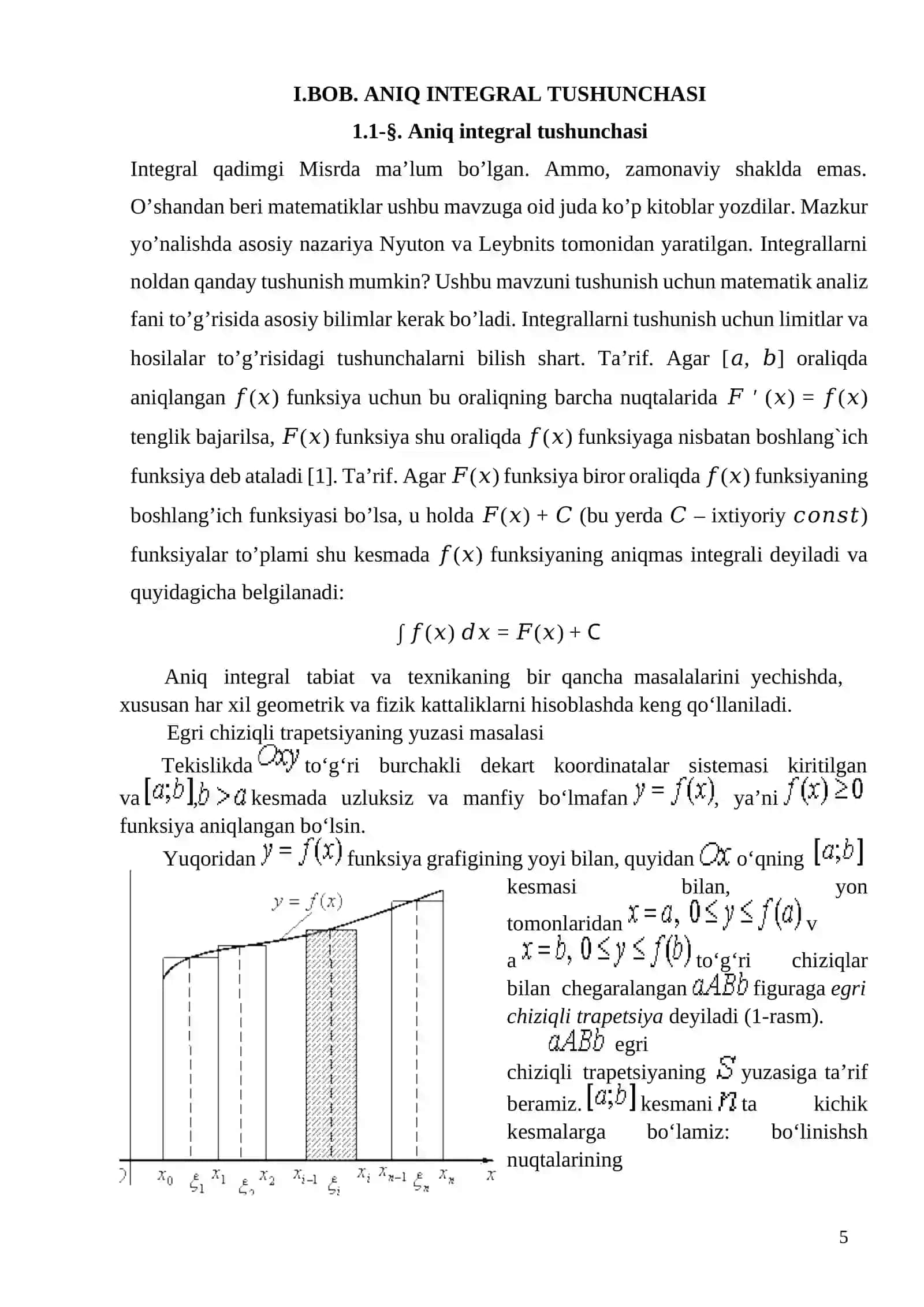 Aniq integral va uning asosiy xossalari o'qtish metodikasi 4