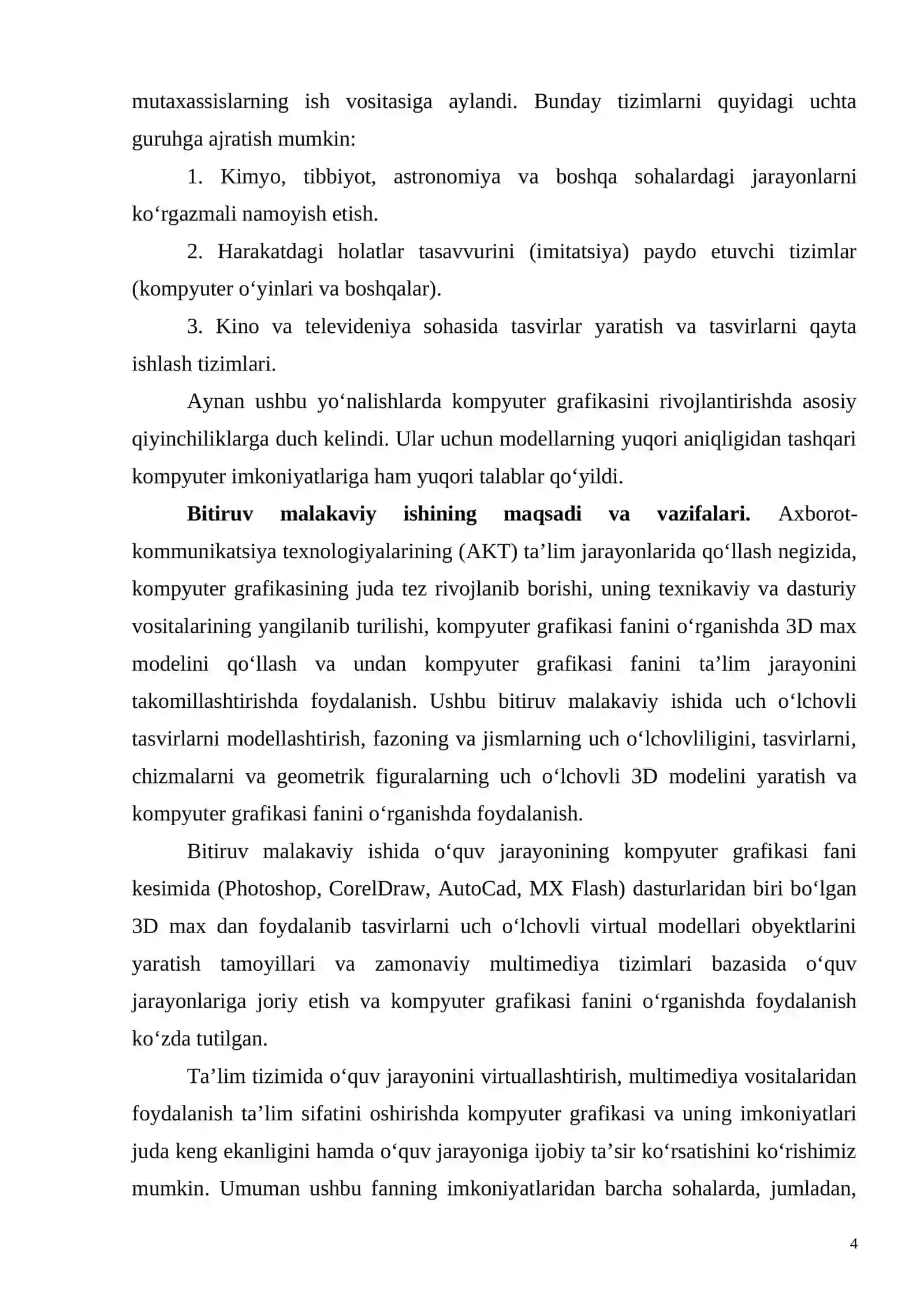 Virtual 3D universitet muhitida oʻquv jarayonini tashkillashtirish 4