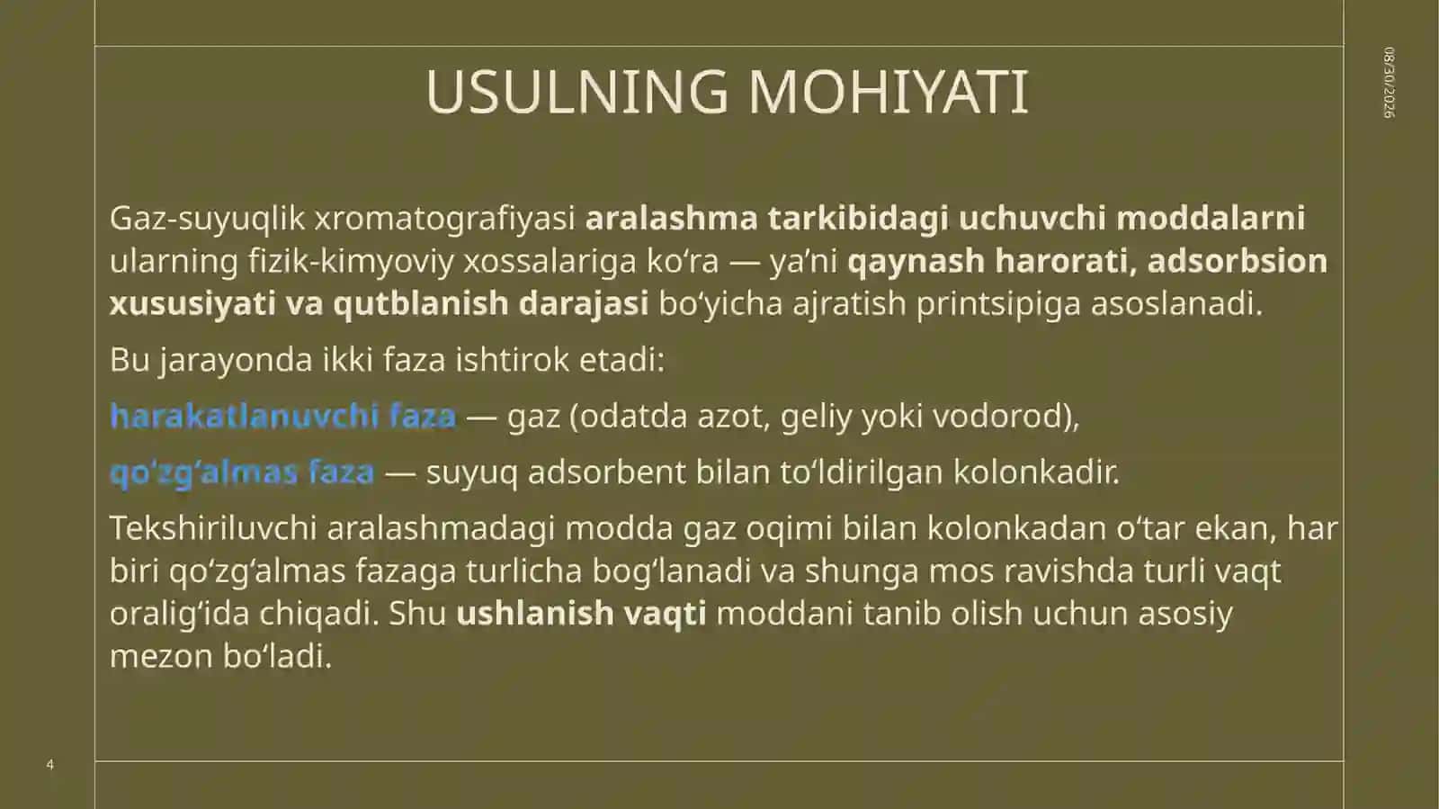 Qon va peshobdagi spirtlar mavjudligini gaz-suyuqlik xromatografik usulda aniqlash 4