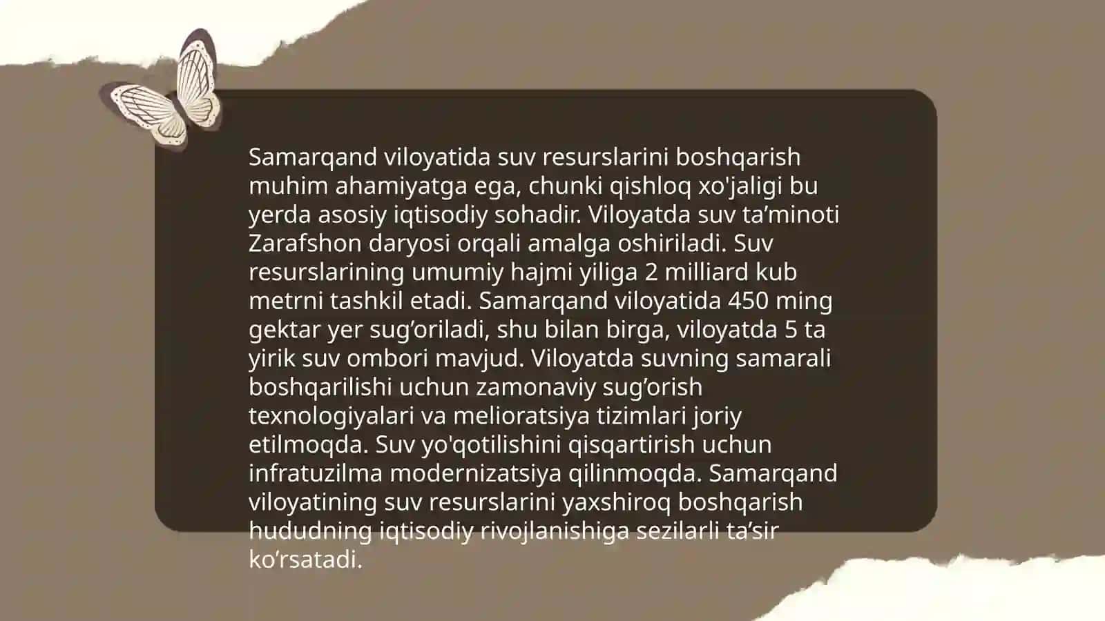 Oʻzbekistonda alohida viloyatlarda ekologik vaziyatlarni oʻrganish 4