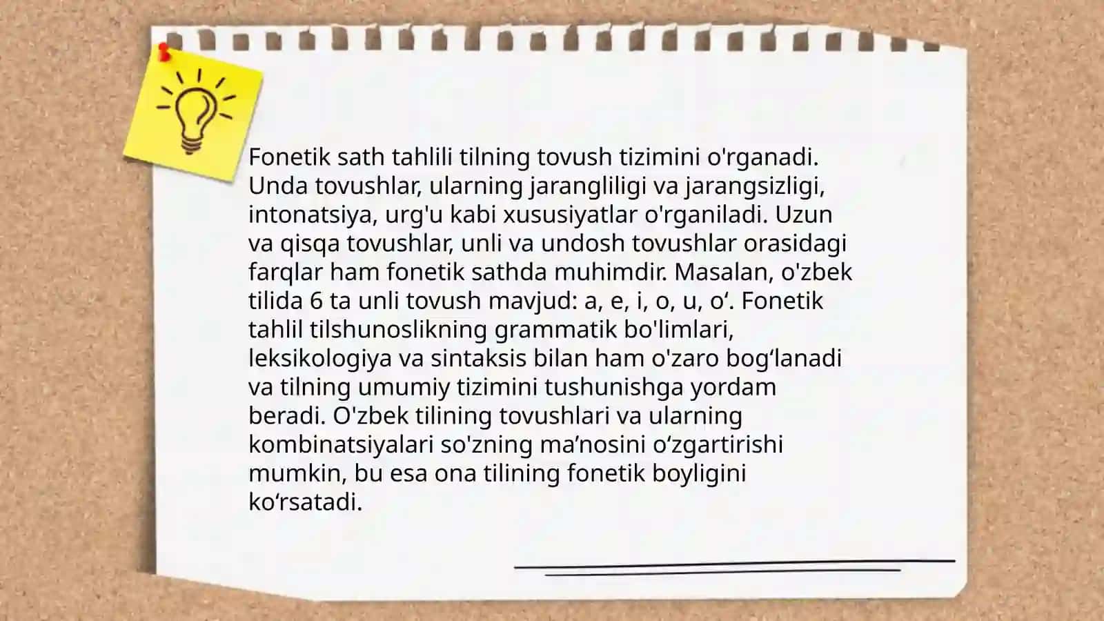 Til sathlari va uning birliklari 4