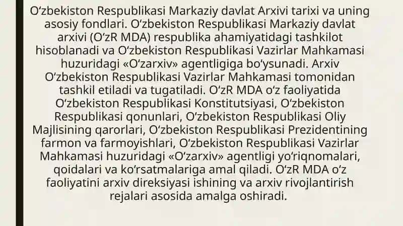 O‘zbekiston Respublikasi Markaziy davlat arxivi 4