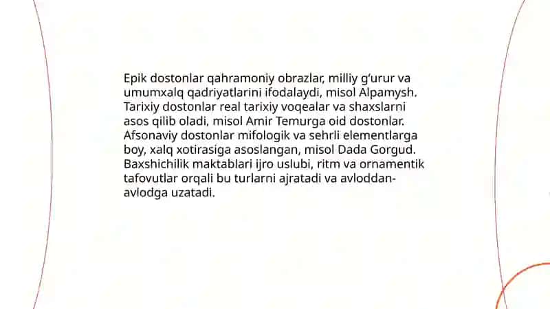 Oʻzbek xalq dostonlari tasnifi 4