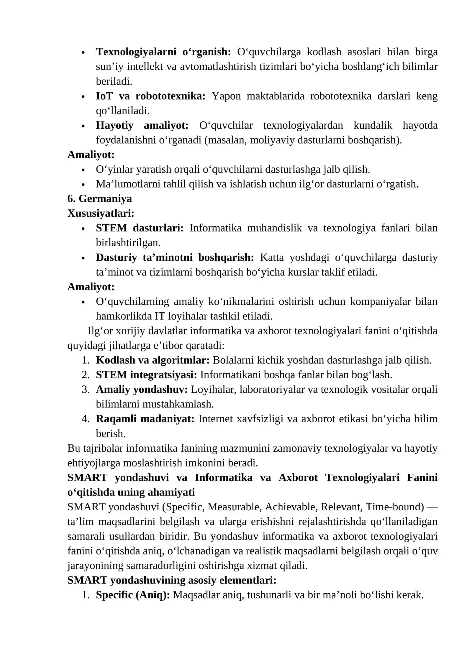Fanni o‘qitishda zamonaviy yondashuvlar va ilg‘or xorijiy tajribalar 4