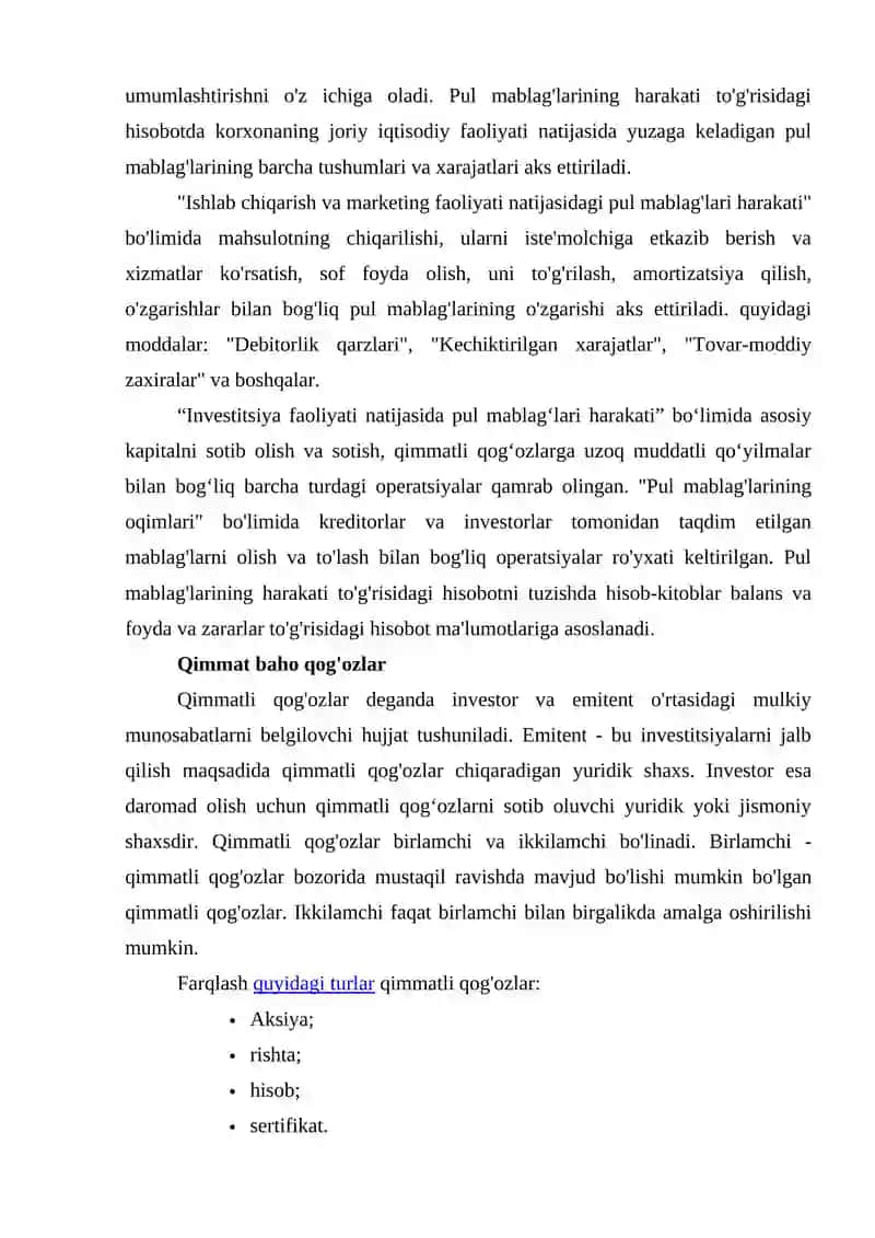 Korxonaning Moliyaviy Resurslari 4