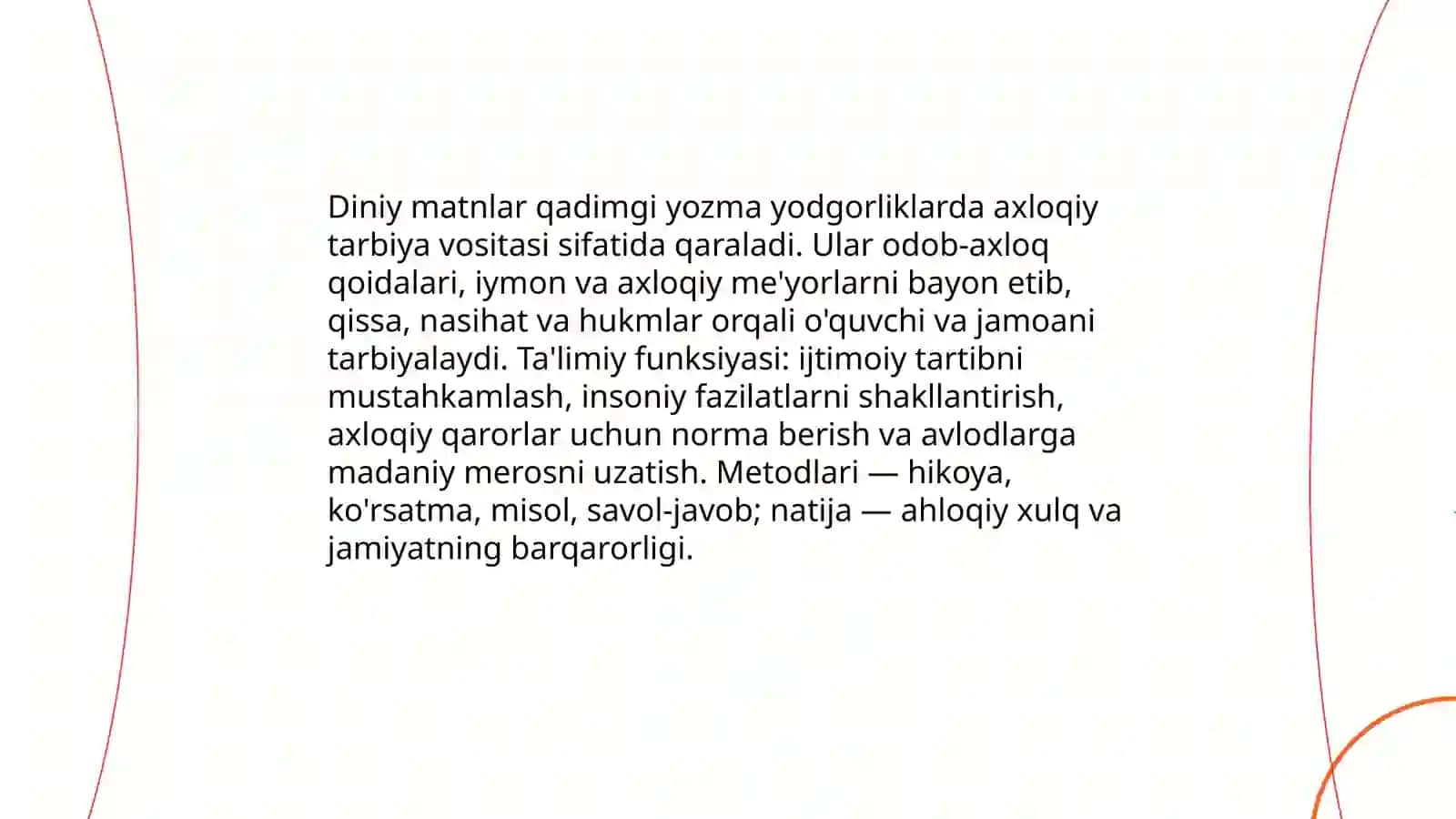 Eng qadimgi yozma yodgorliklarda ta'lim-tarbiya masalalari 4