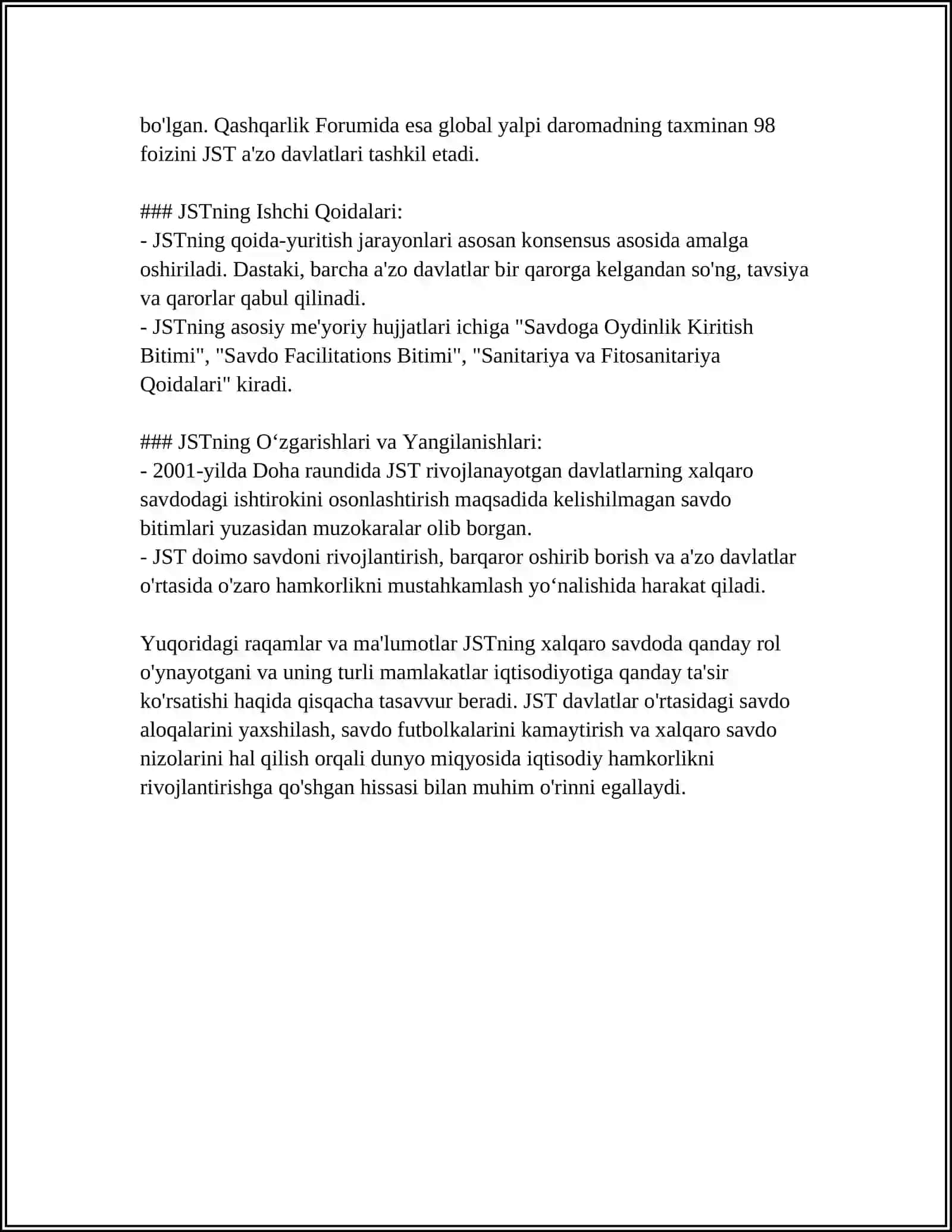 STANDARTLASHTIRISH VA SERTIFIKATLASHTIRISH BO'YICHA HUQUQIY SAVDO VA QONUNIY BOG'LANISHLAR QAYSI XALQARO TASHKILOTLAR ORQALI AMALGA O'SHIRILADI 4