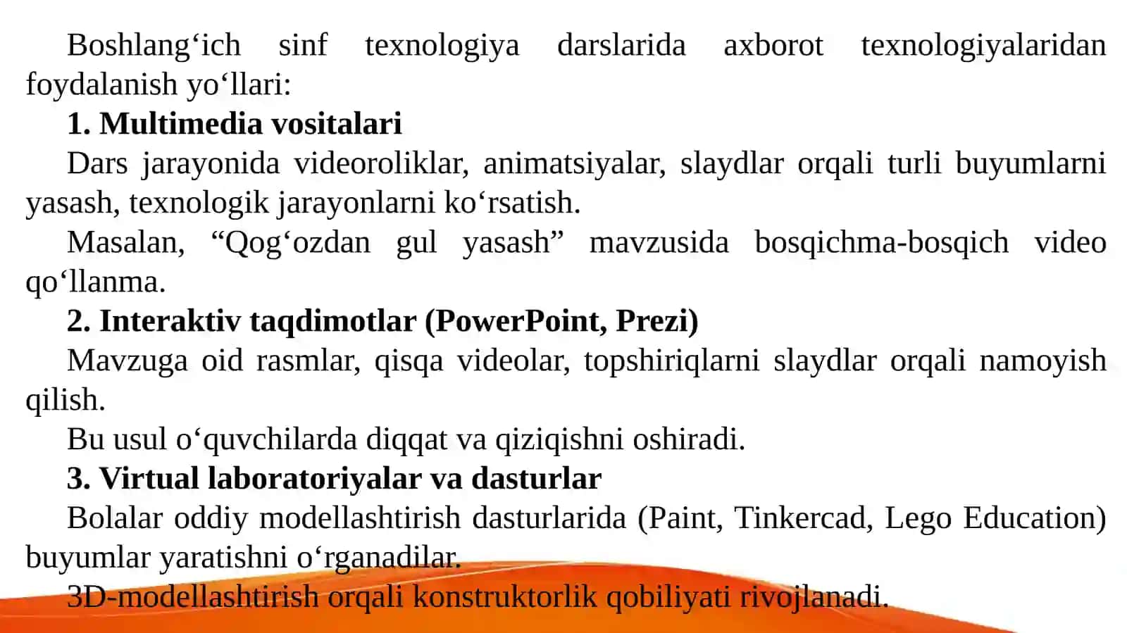 Texnologiya darslarida axborot texnologiyalaridan foydalanish 4